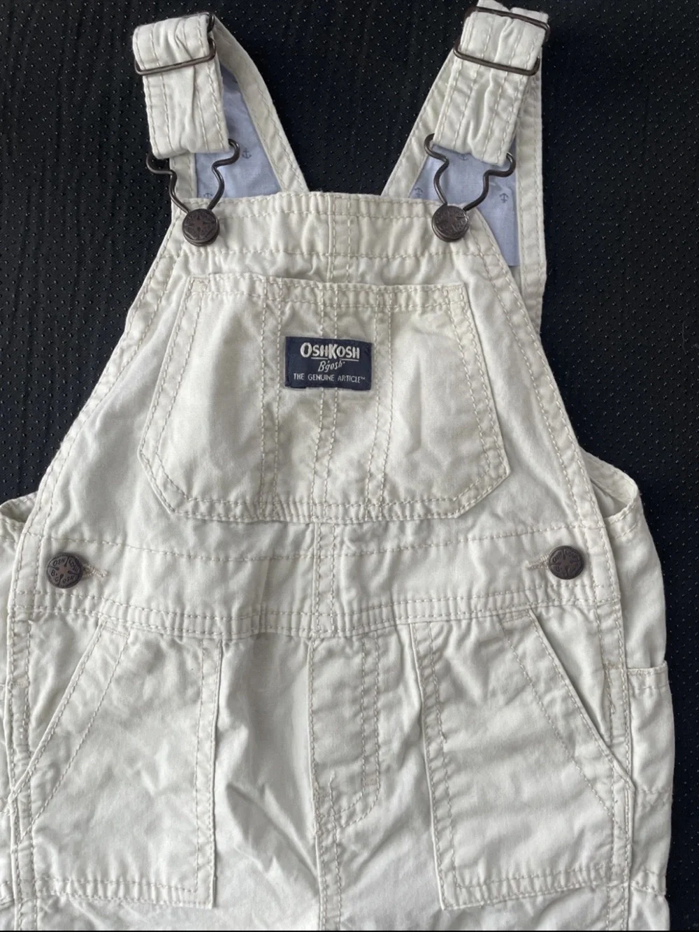 OshKosh B'gosh Cream Kids Overalls with Front Pocket